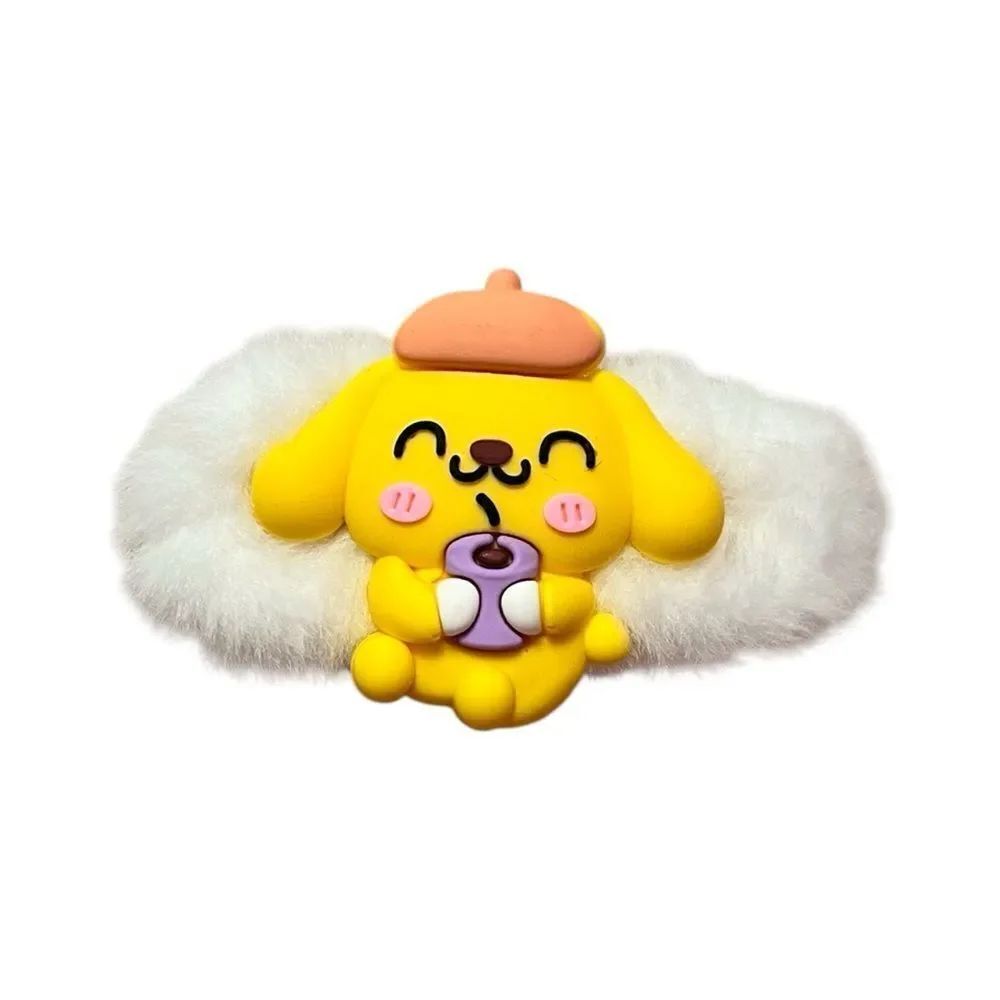 🤯5/$25🤯 Pompompurin White Plush Hair Clip